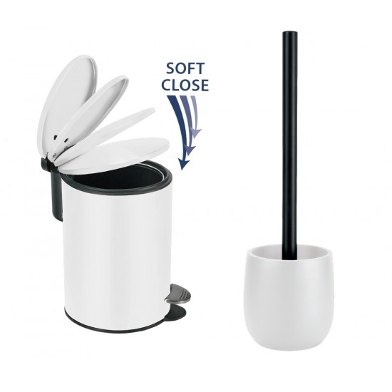 Σετ Καλάθι 3lt με απαλό κλείσιμο & Πιγκάλ Bonny White