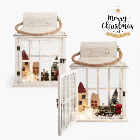 Χριστουγεννιάτικο φανάρι με φωτάκια led