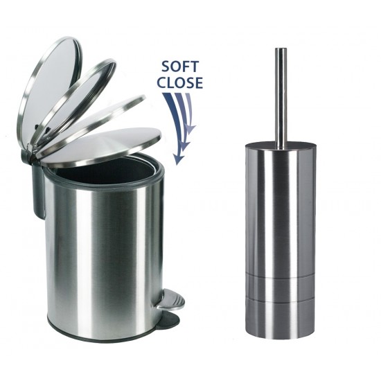 Σετ Καλάθι 3lt με απαλό κλείσιμο & Πιγκάλ Gloria Silver