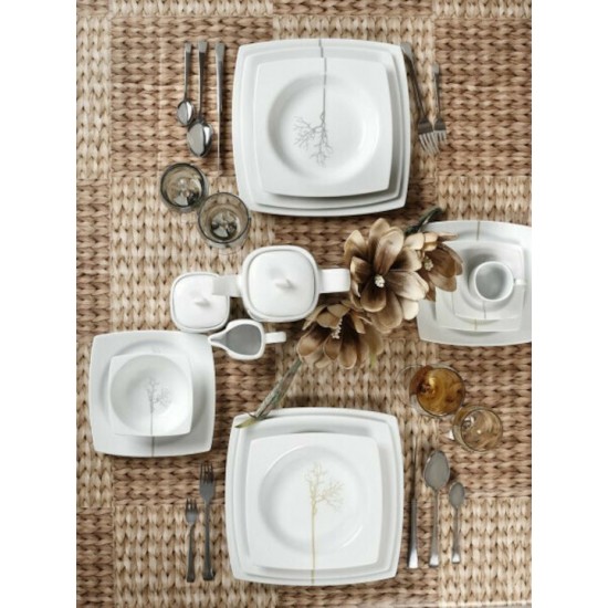 Cryspo Trio Kyoto Σερβίτσιο Πιάτων από Πορσελάνη Γκρι 20τμχ